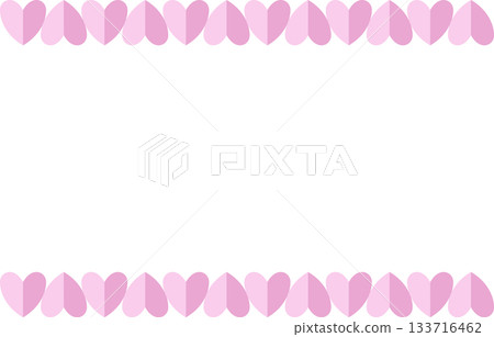 Pink half-fold heart frame background border type Pink half-fold heart frame background border type 133716462