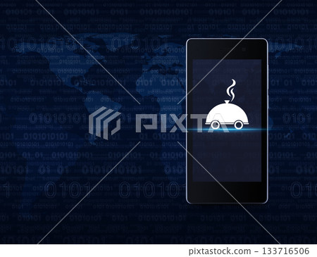 Business food delivery online concept, Elements of this image furnished by NASA 133716506