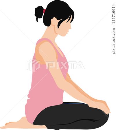 一幅描繪女性晨起後伸展身體的插圖 一幅描繪女性晨起後伸展身體的插圖 133716614