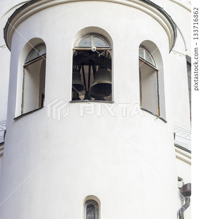 Photograph of church bells. Religion Photograph of church bells. Religion 133716862