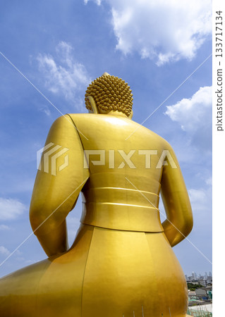 Golden Buddha at Wat Pak Nampha Si Charoen in Bangkok, Thailand Golden Buddha at Wat Pak Nampha Si Charoen in Bangkok, Thailand 133717134