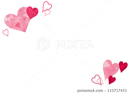 Pink jewel-like heart frame Pink jewel-like heart frame 133717431