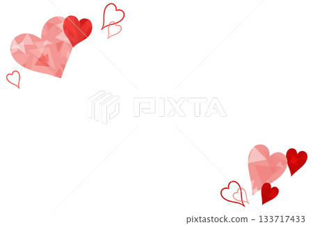 紅色寶石般心形框架 紅色寶石般心形框架 133717433