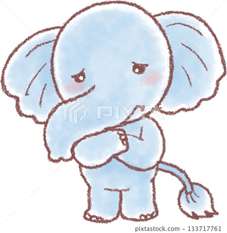 可愛的象插圖 133717761