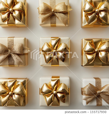 Colorful Gift Boxes with Decorative Bows for Celebrations and Events Colorful Gift Boxes with Decorative Bows for Celebrations and Events 133717930