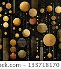 Elegant Gold and Black Geometric Pattern for Modern Design Concepts 133718170