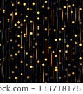 Glittering Gold and Black Background with Sparkling Elements 133718176