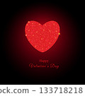Happy Valentines day. Poster, greeting card, cover, label, sale promotion templates, background. Vector illustration 133718218