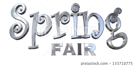3DCG文字「春季市集」標題 3DCG文字「春季市集」標題 133718775