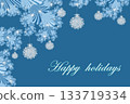 Merry Christmas and Happy New year with fractal embellishment, winter card concept 133719334