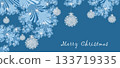 Merry Christmas and Happy New year with fractal embellishment, winter card concept 133719335