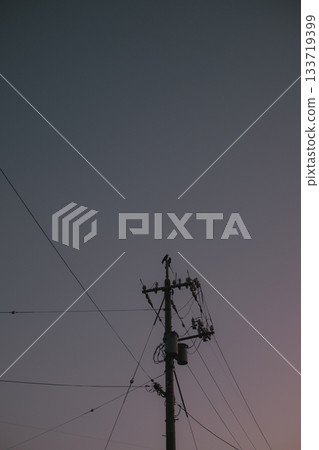 清晨寧靜的海港和燈塔景色 133719399