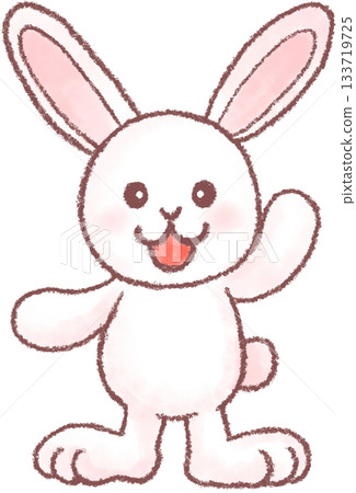 可愛的兔子插圖 133719725