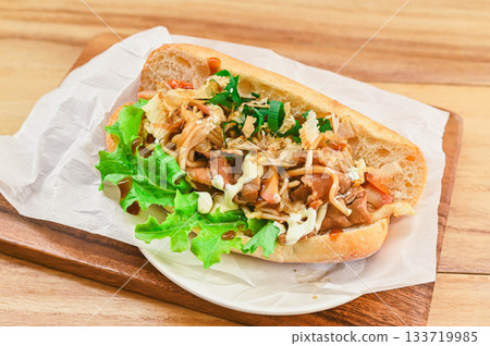 Homemade Yakisoba Caskute Sandwich Homemade Yakisoba Caskute Sandwich 133719985