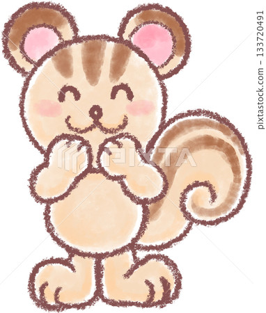 Cute squirrel illustration_Smiling squirrel illustration Cute squirrel illustration_Smiling squirrel illustration 133720491