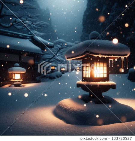 Snowy night 133720527