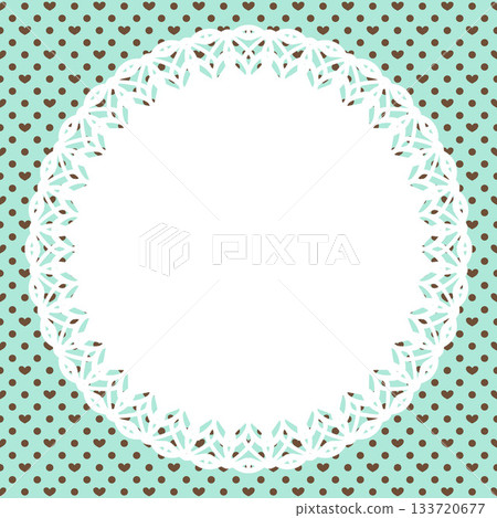 Round lace x heart dots (mint) 133720677