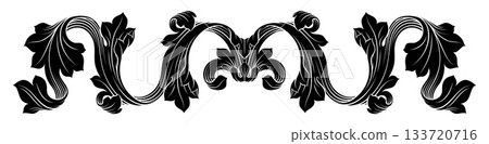 Filigree Crest Coat of Arms Heraldic Pattern Motif Filigree Crest Coat of Arms Heraldic Pattern Motif 133720716