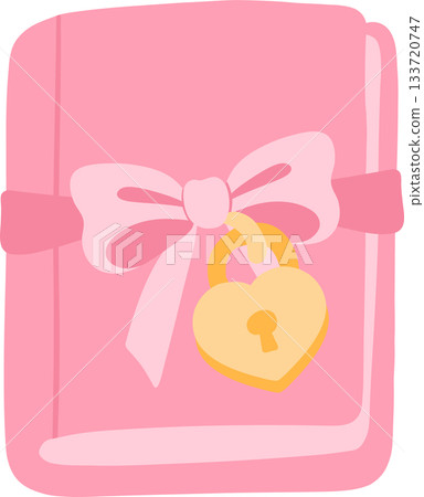 Coquette Valentine pastel clipart in cute flat design style Coquette Valentine pastel clipart in cute flat design style 133720747