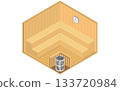 Isometric sauna vector illustration 133720984