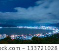 Night view of Lake Suwa from the mountain 133721028