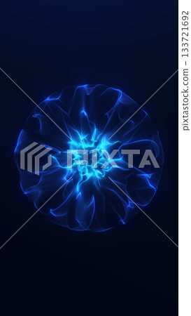 Bright blue plasma sphere forming an abstract glowing energy structure. Futuristic digital design for tech visuals, sci-fi decoration and modern UI backgrounds. Bright blue plasma sphere forming an abstract glowing energy structure. Futuristic digital design for tech visuals, sci-fi decoration and modern UI backgrounds. 133721692