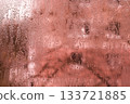 abstract background of purple wet glass. window covered with tiny water droplets. humidity forms natural pattern on transparent surface. backdrop with natural pattern texture of wet glass. water drops 133721885