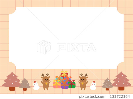 Cute Christmas frame 133722364