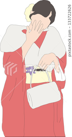 A woman in a kimono A woman in a kimono 133722626