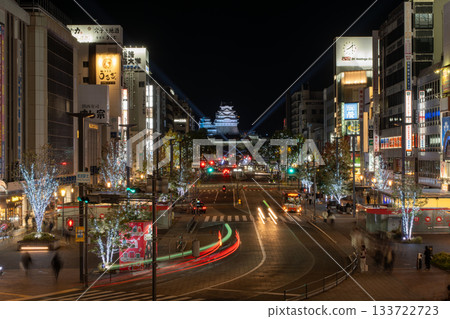 Himeji Castle that was lighted up Himeji Castle that was lighted up 133722723