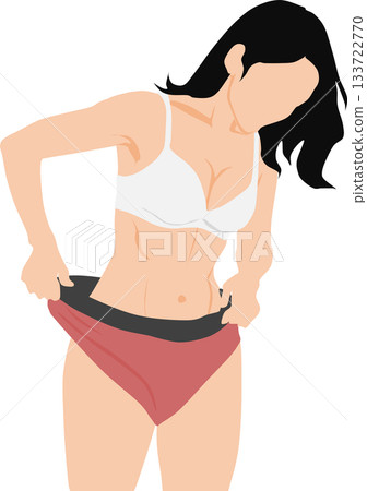 圖解:一位女性透過節食成功減掉了內衣尺寸。 圖解:一位女性透過節食成功減掉了內衣尺寸。 133722770