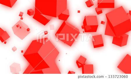 Background material full of squares (transparent) (red) 133723060