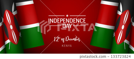 Kenya independence day vector banner, greeting card Kenya independence day vector banner, greeting card 133723824