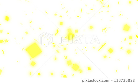 黃色五彩紙屑背景素材（透明） 133723858