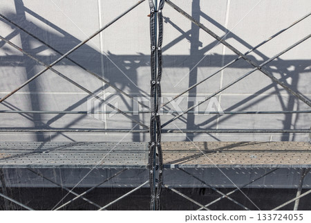 Construction site scaffolding Construction site scaffolding 133724055