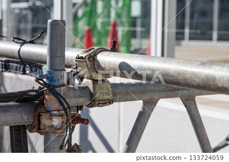 Construction site scaffolding 133724059