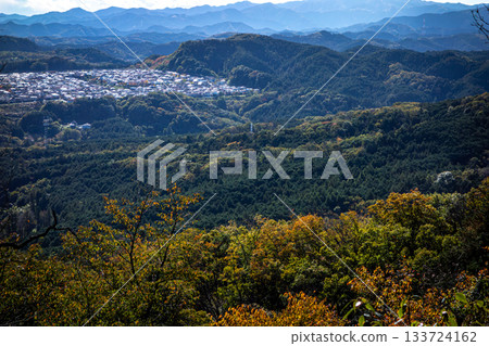View from Mt. Hiwada in Hidaka City, Saitama Prefecture. The mountains and cityscape of Oku-Musashi View from Mt. Hiwada in Hidaka City, Saitama Prefecture. The mountains and cityscape of Oku-Musashi 133724162