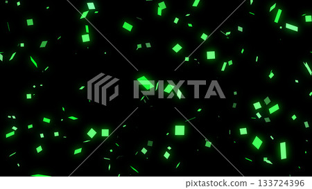 Confetti fluttering background material (green) Confetti fluttering background material (green) 133724396