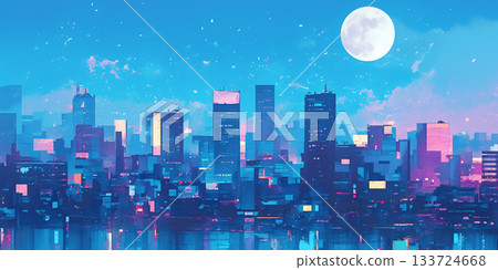 霓虹閃爍的摩天大樓之城，夜晚的景象令人嘆為觀止；高聳入雲的摩天大樓展現出城市的建築之美；充滿未來感的精緻都市夜景，令人流連忘返。 133724668