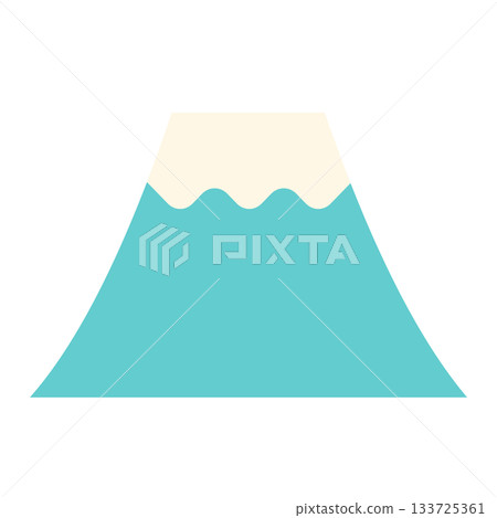 A minimalist and refreshing simple illustration of a mountain A minimalist and refreshing simple illustration of a mountain 133725361