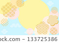 A gentle Japanese floral pastel background that can be used for spring and New Year 133725386