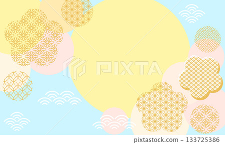 A gentle Japanese floral pastel background that can be used for spring and New Year 133725386