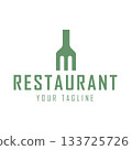 Three Tine Fork Logo. Symbol Of Restaurant, Culinary, Food, And Service 133725726