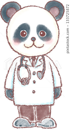 Cute panda illustration_Panda doctor 133725872