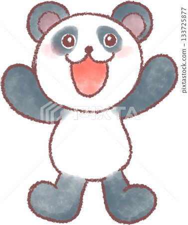 可愛的熊貓圖 133725877