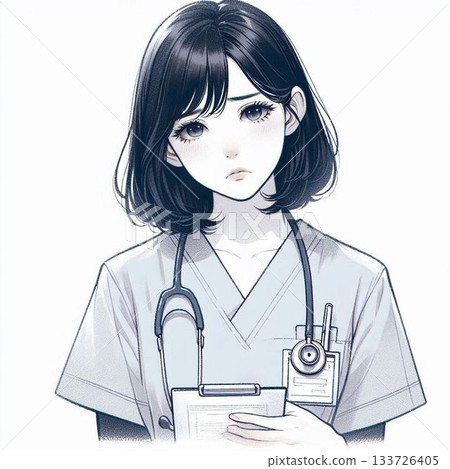 照顧者憂慮的表情 133726405