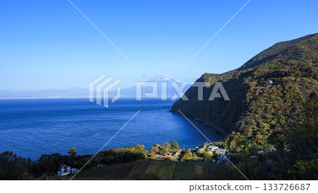 Suruga Bay and Mt. Fuji as seen from Ida 133726687