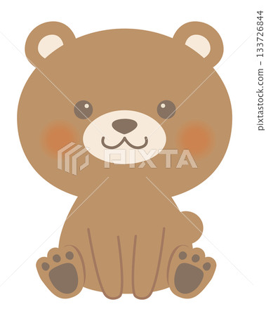 動物_熊（熊）坐姿 133726844