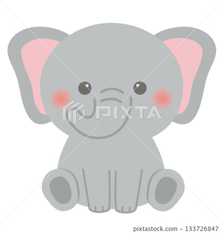 動物_大象(坐) 動物_大象(坐) 133726847