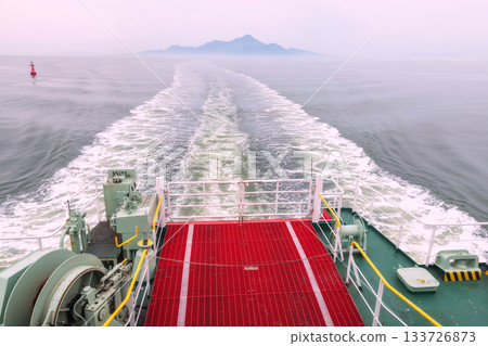 ferry cruise sailing from Shimabara to Kumamoto ports, Kyushu, Japan 133726873